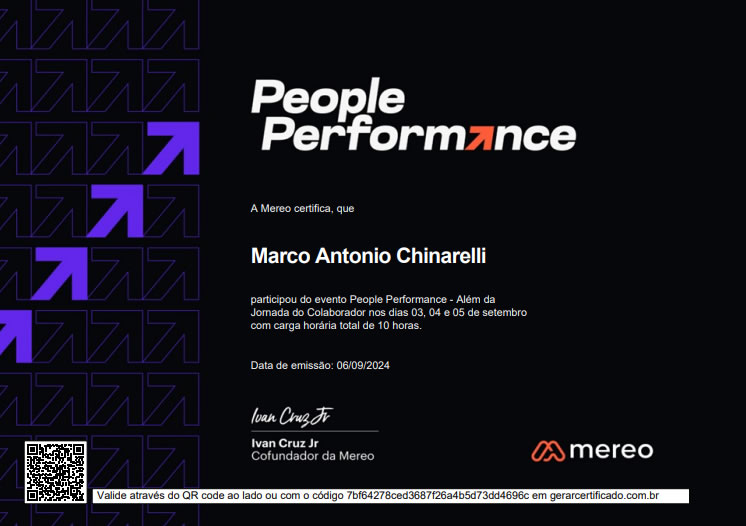 Certificado People Performance