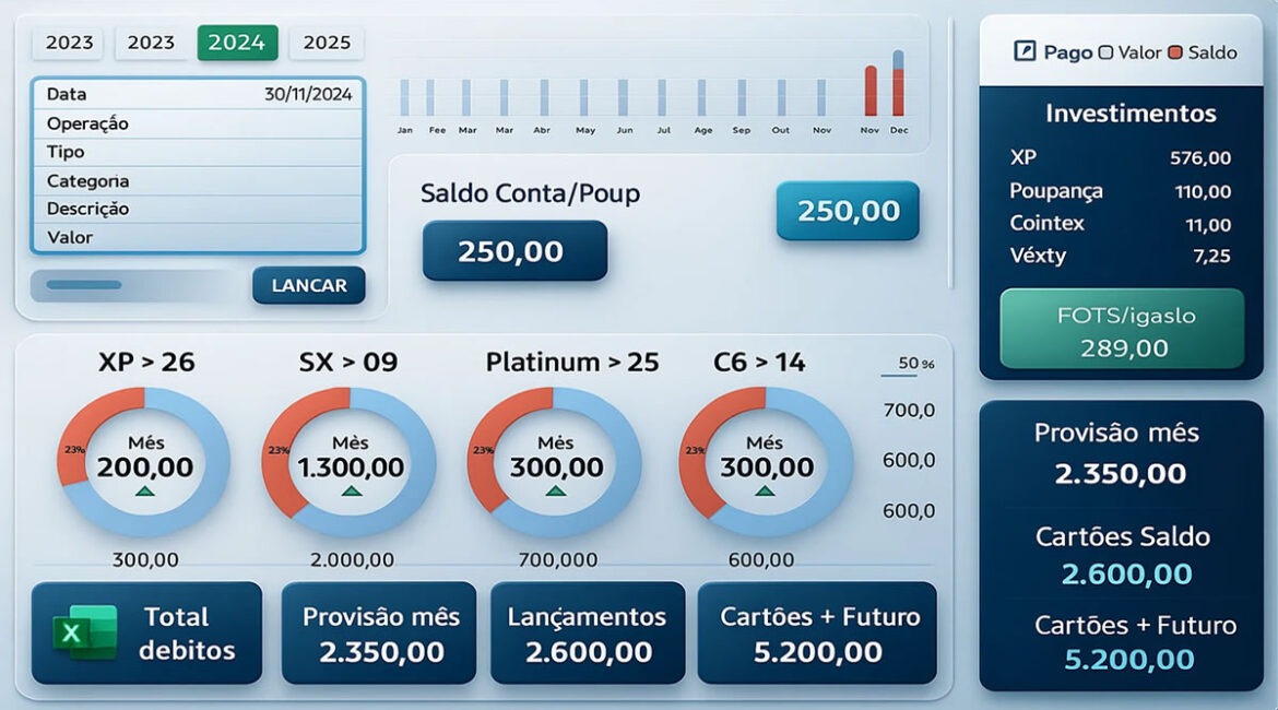 Dashboard de Controle Financeiro Pessoal