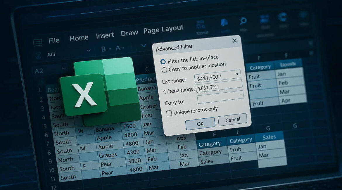 Filtro Avançado no Excel
