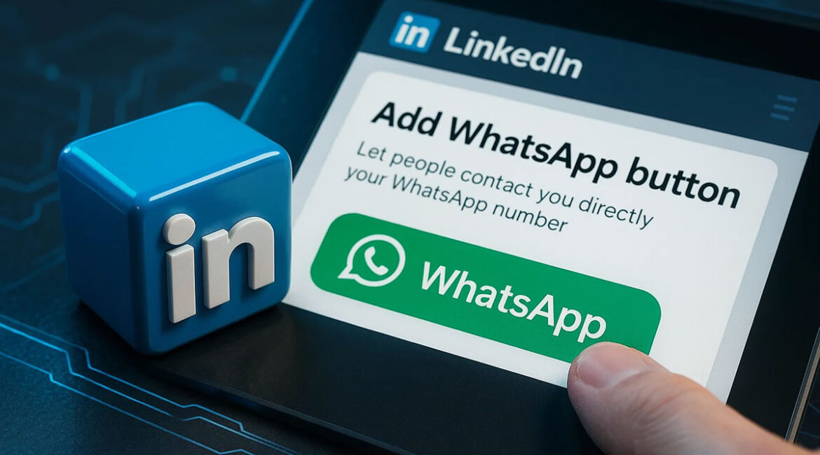 Como colocar um botão do WhatsApp no LinkedIn