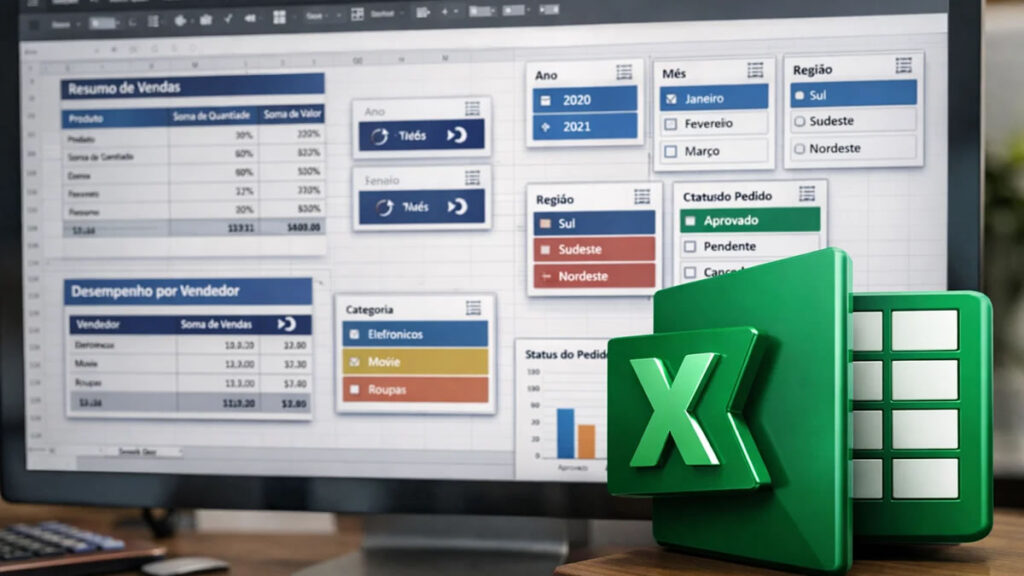 Como Controlar Diversas Tabelas Dinâmicas ao Mesmo Tempo Usando Segmentação de Dados no Excel